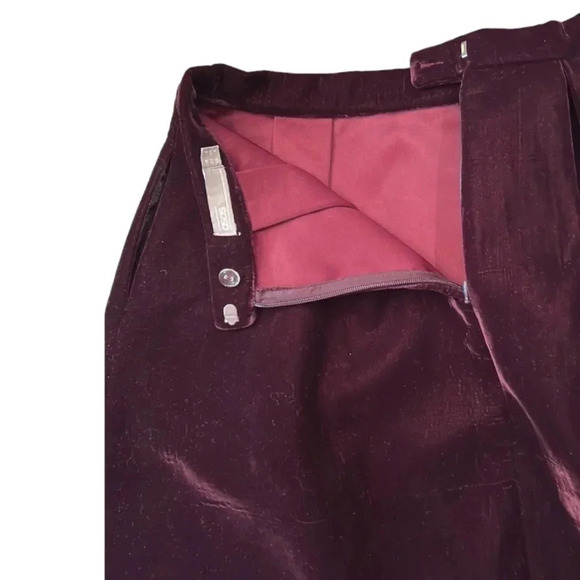 ASOS Velvet Midi Skirt Plum Size 4 - Picture 4 of 8